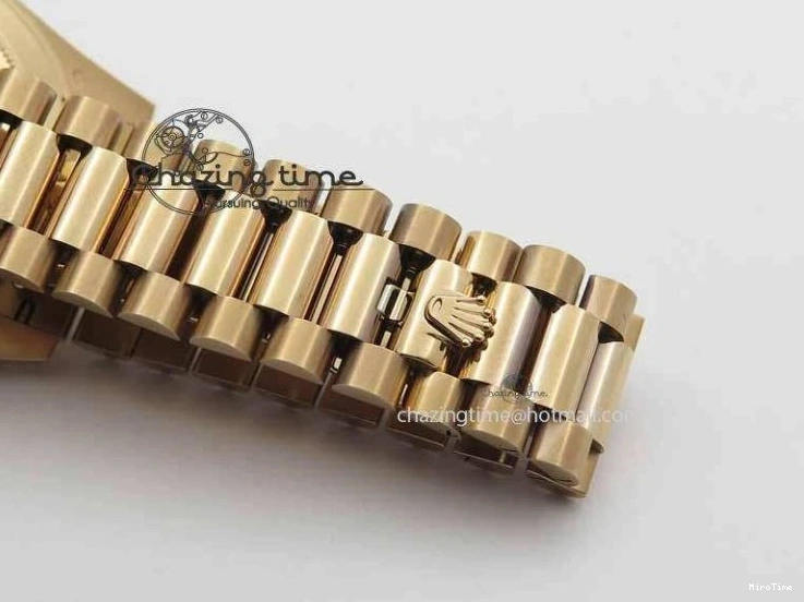 MiroTime 0318 Sophisticated Day-Date 40mm 228239 RG Noob 1:1 Best Edition Brown Roman Dial On RG President Bracelet A 3707